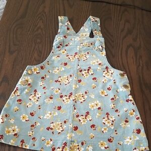 Tahari Blue Floral Kids Overall Dress. Size 2T